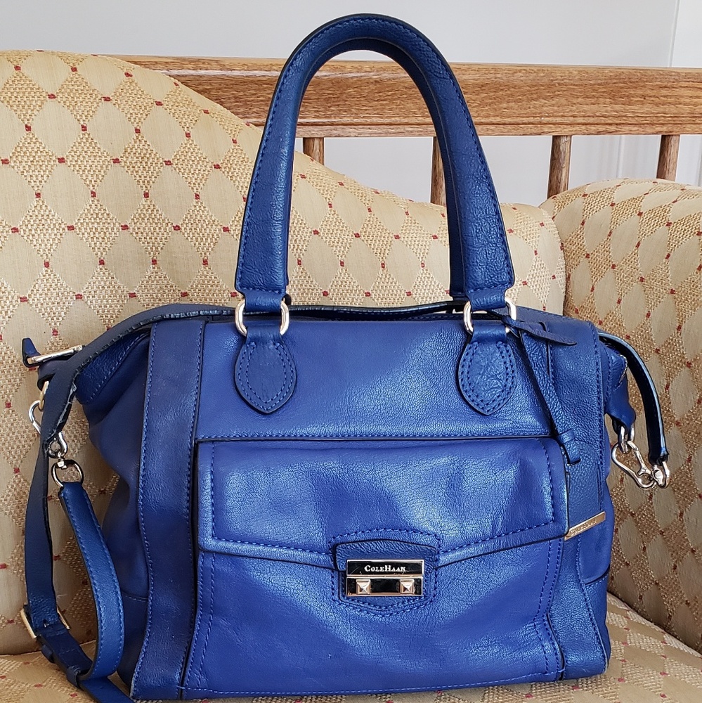Cole Haan Zoe Structured Leather Satchel Bag